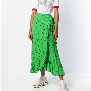 BNWT Ganni wrap skirt